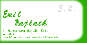 emil majlath business card